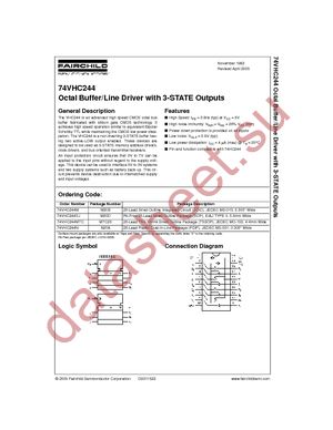 74VHC244MTCX_NL datasheet  